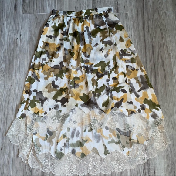 Zadig & Voltaire Hi Low Skirt Floral Print Skirt - Picture 4 of 5